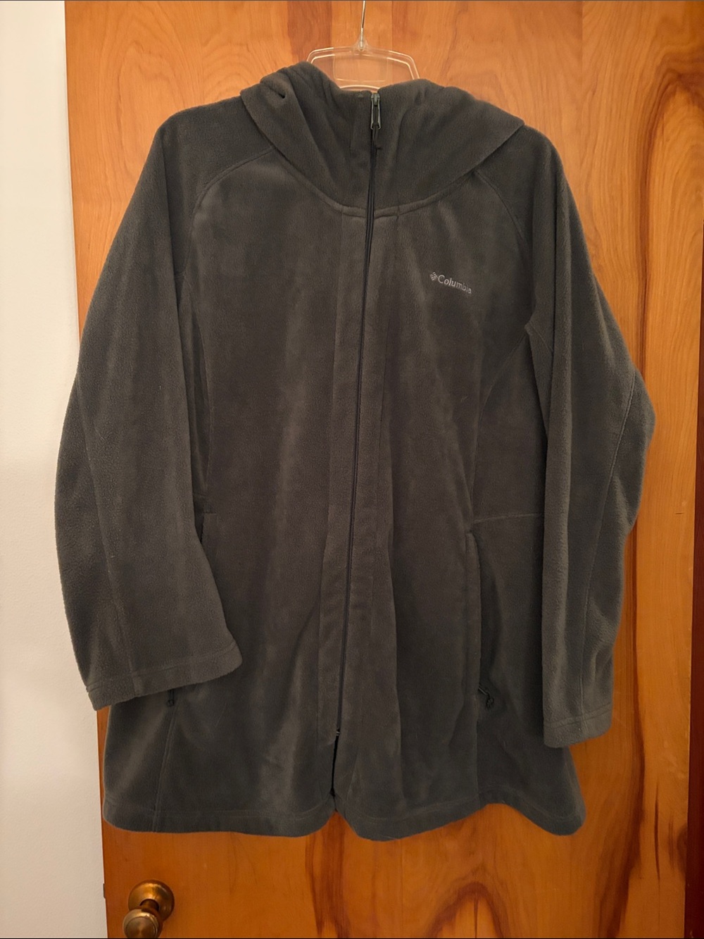 Columbia Women’s Dark Gray Hooded Full-Zip Fleece Jacket